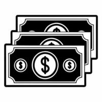 Flat Glossy Cash Background with Floating Currency Icons Clean vector