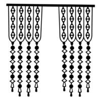 Flat Glossy Diwali torans door hangings with glowing beads draped across a vibrant and colorful background Clean vector