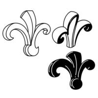 Flat Glossy Metallic Elements Clean vector