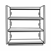 Flat Glossy Retail Shelf with Coupon Display Clean vector