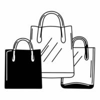 Flat Glossy Reusable Bag Elements Clean vector