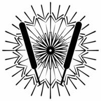 Flat Glossy Sparklers in Motion Background Clean vector