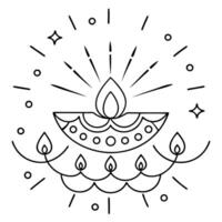 Flat Glowing abstract art of a digital festival with Labh Pancham colors Clean vector