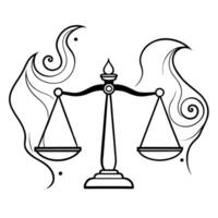 Flat Glowing abstract design of a digital balance with Labh Pancham symbols Clean vector