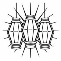 Flat Glowing abstract digital art of Diwali lanterns floating amidst swirling lights symbolizing the gathering of family and friends Clean Set 2 vector