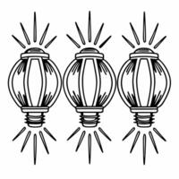 Flat Glowing abstract digital art of Diwali lanterns floating amidst swirling lights symbolizing the gathering of family and friends Clean Set 5 vector