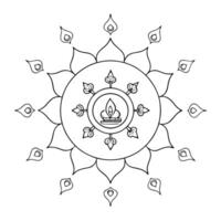 Flat Glowing abstract digital art of Labh Pancham with sacred symbols Clean Set 2 vector