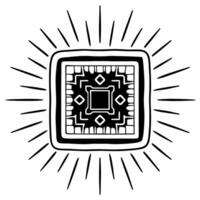 Flat Glowing Abstract Financial Circuit Board Clean vector