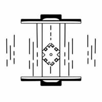 Flat Glowing abstract sale icon with floating tech elements Clean vector