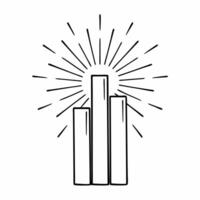 Flat Glowing Demand Forecasting in Abstract Art Clean vector