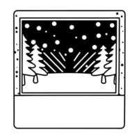 Flat Glowing digital snowball fight in a radiant winter park Clean Set 2 vector