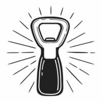Flat Holographic Champagne Bottle Opener concept as Wide shot of a holographic champagne bottle opener against a plain white background with copy space Camera captures the sleek f Squre vector