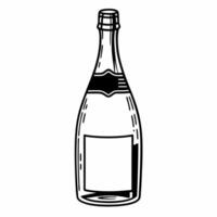 Flat Holographic Champagne Bottle Foil concept as Wide shot of a holographic champagne bottle foil against a plain white background with copy space Camera captures the sleek futur Squre vector