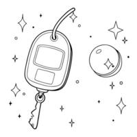 Flat Holographic diabetes awareness keychain and glucose meter concept as A futuristic and glossy photo featuring a holographic diabetes awareness keychain and a glucose meter both Squre Set 2 vector