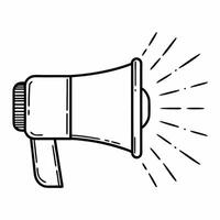 Flat Holographic megaphone with glowing speech symbols white background concept as A holographic megaphone with glowing speech symbols emanating from it floating on an isolated whi Squre vector