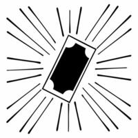 Flat Holographic smartphone with glowing smiley face and ample copy space on a white background concept as A joyful image showcasing a holographic smartphone with a glowing smiley Squre vector
