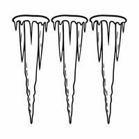 Flat Icicles icon isolated on white background concept as A set of icicles vectorized and isolated on a white background The clean sharp design makes this element ideal for winter Squre vector