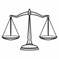 Flat Isolated balance icon symbolizing justice and fairness for Human Rights Day infographics concept as A simple of a balance icon isolated on a white background symbolizin Squre vector