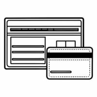 Flat Isolated Clearance Sign and Credit Card concept as A sleek illustration of a clearance sign paired with a credit card both isolated on a white background The de Squre vector