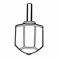 Flat Isolated dreidel and gelt combination on white background concept as A dreidel and a set of gelt coins isolated together on a white background This combination is perfect for Squre vector