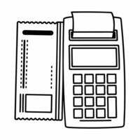 Flat Isolated Coupon Code and Cash Register concept as A minimalist showing a coupon code alongside a cash register isolated on a white background The design is ideal for m Squre vector