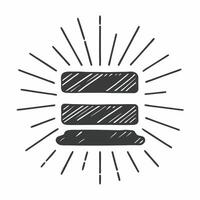 Flat Isolated equality symbol equal sign with glowing effect for Human Rights Day concept as A of an equality symbol equal sign with a glowing effect isolated on a white Squre vector