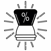 Flat Isolated glowing payment icon with Cyber Monday discount tag concept as A glowing payment icon paired with a floating discount tag isolated on a white background The minimali Squre vector