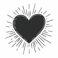 Flat Isolated glowing heart icon symbolizing compassion and equality for Human Rights Day concept as A of a glowing heart isolated on a white background symbolizing compassi Squre vector