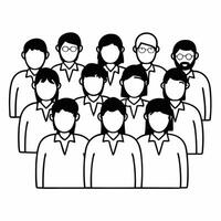 Flat Isolated group of diverse people icons symbolizing diversity and inclusion for Human Rights Day concept as A of a group of diverse people icons isolated on a white back Squre vector