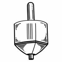 Flat Isolated Hanukkah spinning dreidel with gold coins on white background concept as A spinning dreidel paired with gold coins isolated on a white background This design is idea Squre vector