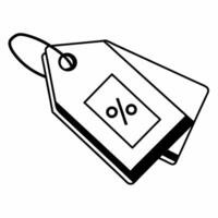 Flat Isolated price tag with glowing percentage icon for Cyber Monday concept as A glowing percentage icon placed on a sleek isolated price tag for Cyber Monday sales The minimali Squre vector