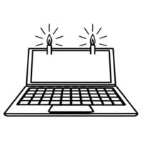 Flat Keyboard with floating Bhai Dooj candles concept as A computer keyboard with two holographic Bhai Dooj candle symbols hovering above it adding a festive glow to the scene The Squre Set 2 vector
