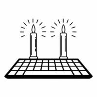 Flat Keyboard with floating Bhai Dooj candles concept as A computer keyboard with two holographic Bhai Dooj candle symbols hovering above it adding a festive glow to the scene The Squre vector
