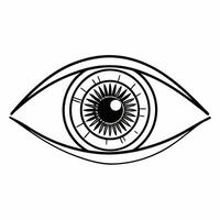 Flat Macro of a glowing eye symbolizing human dignity and the right to see concept as A futuristic macro shot of a human eye with glowing digital elements representing the right to Squre vector