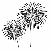Flat Macro of Futuristic Fireworks concept as A close up shot of colorful futuristic fireworks exploding in the night sky with intricate details and vibrant colors The camera pans Squre vector
