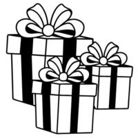 Flat Macro of New Year Gifts concept as A close up of beautifully wrapped gifts with colorful ribbons symbolizing the joy of giving for New Year 2026 The camera captures the detai Squre vector