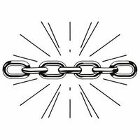 Flat Macro shot of digital chains breaking symbolizing freedom and liberation concept as A close up macro shot of glowing digital chains breaking apart symbolizing freedom liberati Squre vector