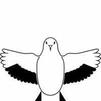 Flat Plain light grey background with a dove outline copy space for peace message concept as A plain light grey background featuring a subtle outline of a dove symbolizing peace an Squre vector