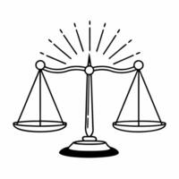 Flat Plain soft yellow background with glowing justice scales copy space for equality and law concept as A plain soft yellow background featuring glowing scales of justice in the c Squre vector