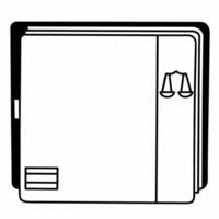Flat Plain white background with simple legal scales icon copy space for justice message concept as A plain white background featuring a small icon of legal scales symbolizing just Squre vector