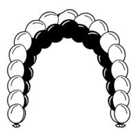 Flat Plain White Balloon Arch concept as A plain white background with a minimalist balloon arch in pastel colors representing the joy and celebration of New Year 2026 The camera Squre vector
