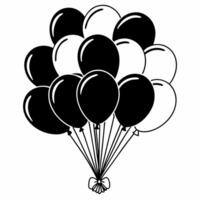 Flat Plain White Balloon Cluster concept as A plain white background with a cluster of colorful balloons representing the joy and celebration of New Year 2026 The camera focuses o Squre vector