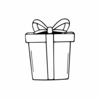 Flat Plain White Gift Box Background concept as A plain white background featuring a beautifully wrapped gift box symbolizing the joy of giving for New Year 2026 The camera focuse Squre vector