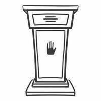 Flat Podium with equality symbol and hand symbolizing fairness and unity with ample copy space concept as A podium featuring an equality symbol at the top and a raised hand at the Squre vector