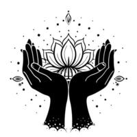 Flat Radiant digital art of hands offering Labh Pancham blessings concept as A glowing abstract digital art featuring hands extended forward in a gesture of offering surrounded by Squre Set 2 vector