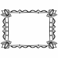 Flat Rangoli and Festive Ribbon Border with Copy Space concept as A border frame combining a simple Rangoli pattern with a festive ribbon leaving generous copy space for text or br Squre vector