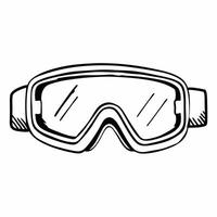 Flat Ski goggles icon isolated on white background concept as A pair of ski goggles vectorized and isolated on a white background The clean and sharp design makes this element ide Squre vector