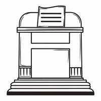 Flat Sleek Podium with Retail Receipt and Price Tag concept as A sleek podium featuring a retail receipt and a price tag isolated on a white background The design includes ample c Squre vector
