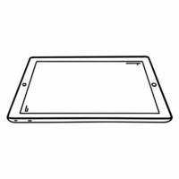 Flat Tablet with Holographic Coin Symbols concept as A tablet on a glossy white background with holographic coin symbols representing savings and profits floating near the screen Squre vector
