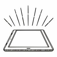 Flat Tablet with Holographic Profit Indicators concept as A tablet displayed on a glossy white background with holographic indicators of profits floating above the screen The imag Squre vector